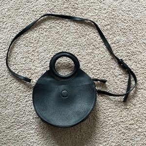 Anthropologie womens black lthr purse